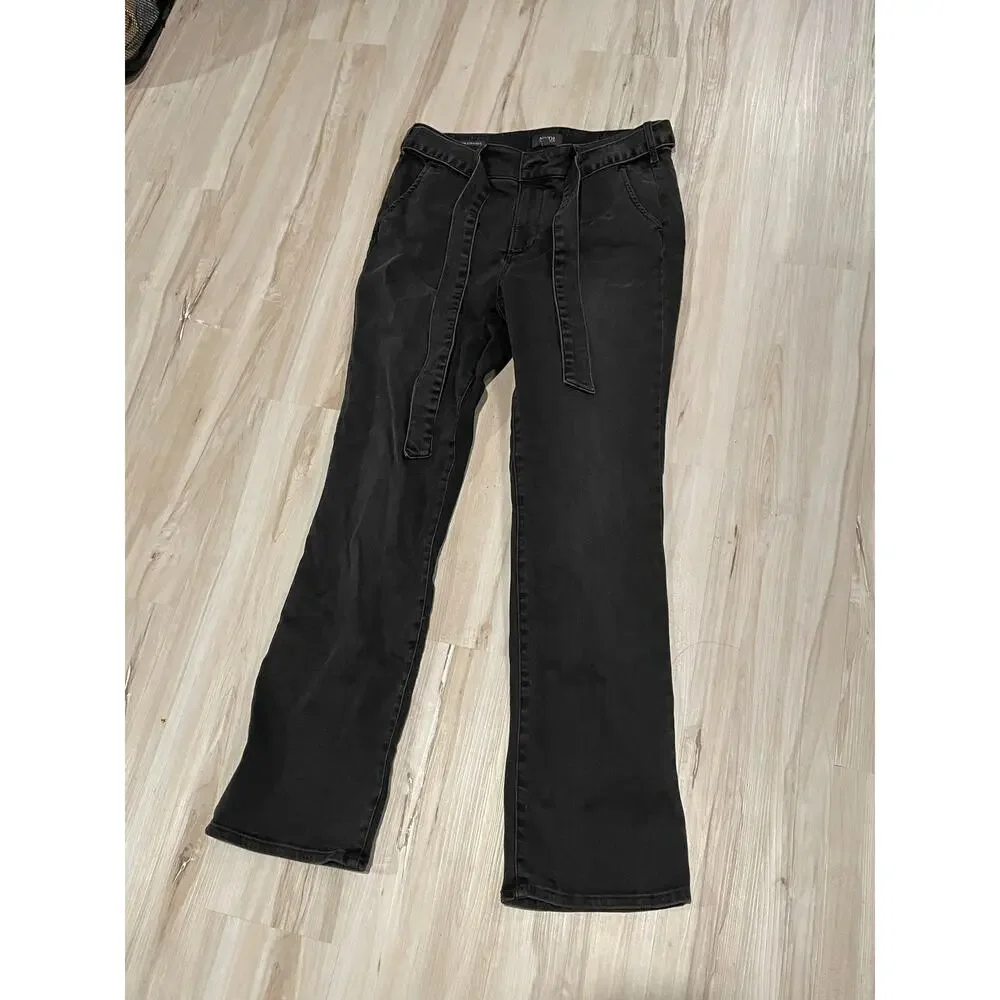 NYDJ Not your daughters jeans Marilyn Straight jeans with belt dark wash 10P